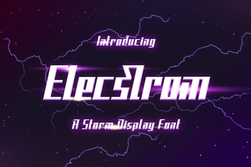 Elecstrom – Storm Display Font