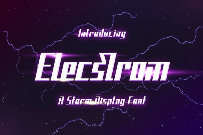 Elecstrom – Storm Display Font