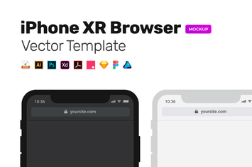 Dark/Light Mobile Browser MockUp – Vector Template