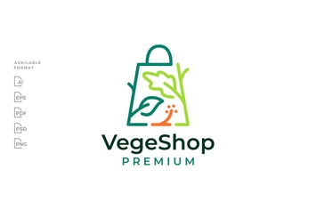Salad Vegetable Shop Logo