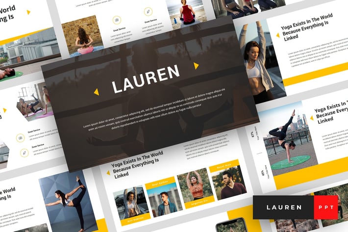 Lauren - Yoga PowerPoint Template