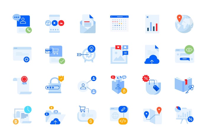 Modern Flat Design Icons Set