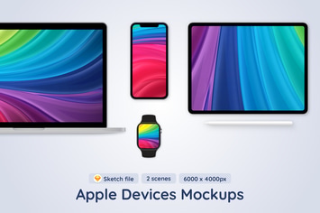 Apple Mobile Devices - 2 Sketch Mockups
