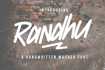 Randhu – Handwritten Marker Font