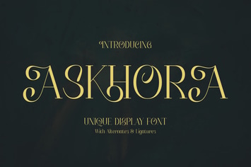 Askhora Unique Display Font 
