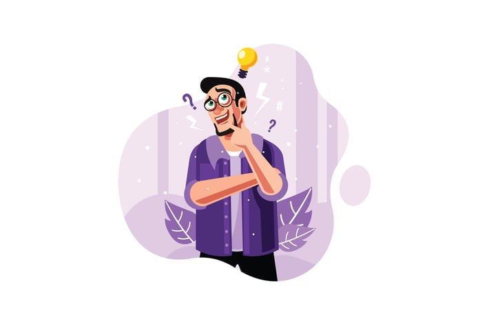 A curious man and find idea