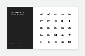 Finance Icons - Line style