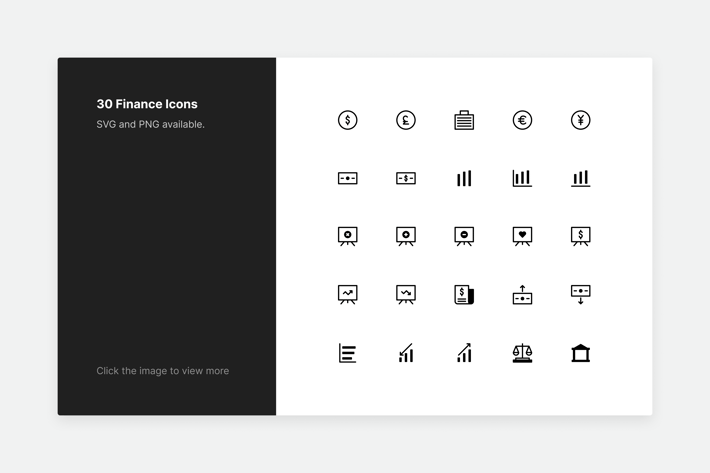 Finance Icons - Line style