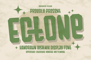 Ectone - Handrawn Beatnik Display Font