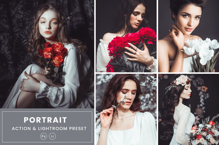 Portrait Photoshop Action & Lightrom Presets