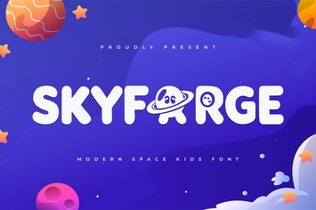 Skyforge - A Modern Space Kids Font