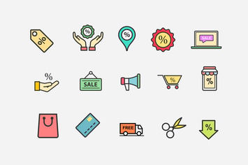 15 Sale and Discount Icons