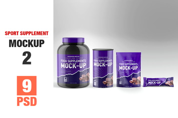 Sport Supplement Package Mock-up Vol. 2