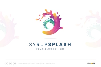 Colorful Syrup Splash Water Logo Template