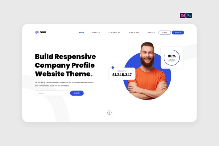 Business Website Header UI