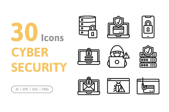 30 Cyber Security Icons