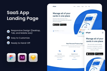 SaaS Mobile App Landing Page Template
