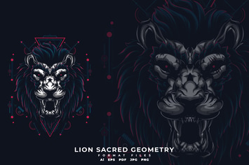 LION SACRED GEOMETRY