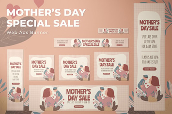 Mother Days Discount - Web Ads Banners