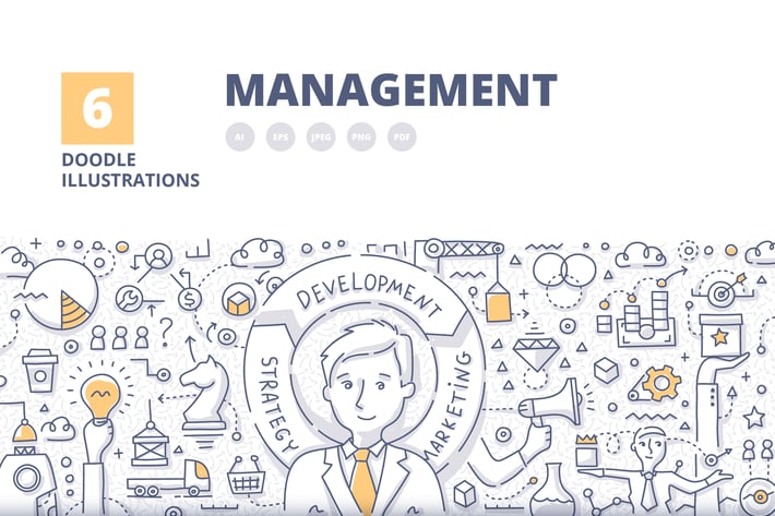 6 Management Concept Illustrations