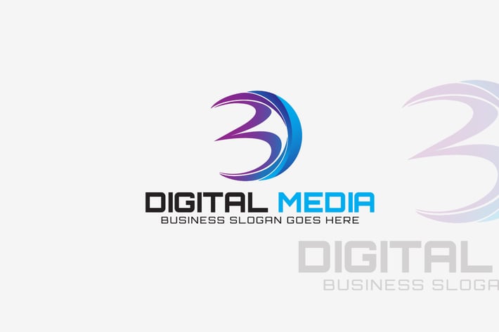 Letter D - Digital Media Logo