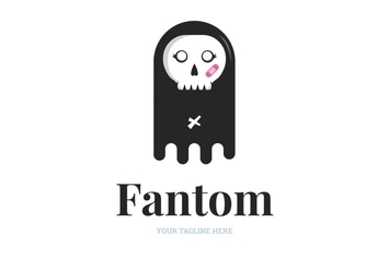 Lady Skull Logo Template