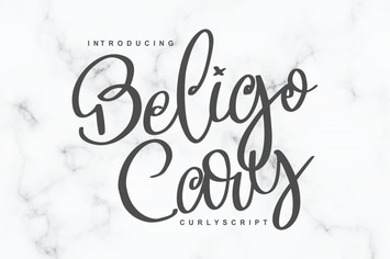 Beligo Cary | Curly Script Font