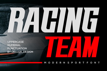 Racing Team - Modern Sport Font