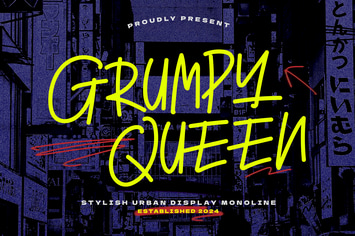 Grumpy Queen – Handwritten Font