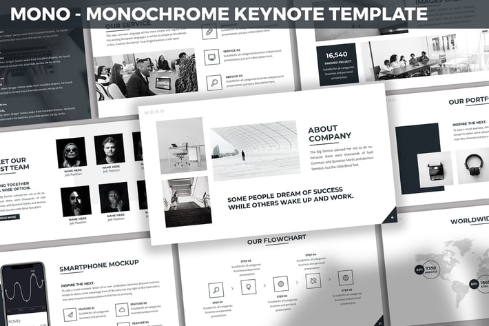 Mono - Monochrome Keynote Template