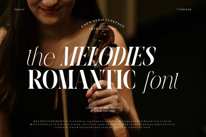 Melodies Romantic Elegant Serif Typeface