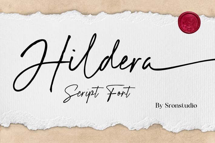 Hildera - Signature Script Font