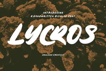 Lycros Handwritten Display Font