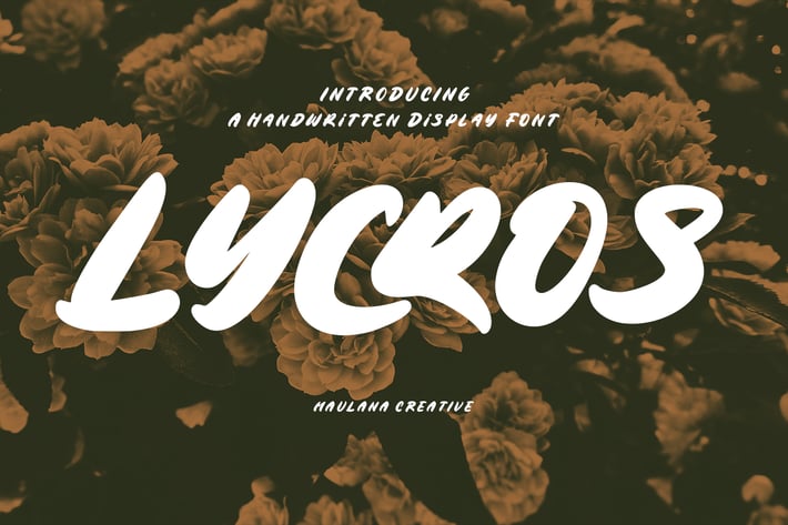 Lycros Handwritten Display Font