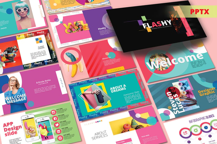 FLASHY Pastel - Powerpoint Template