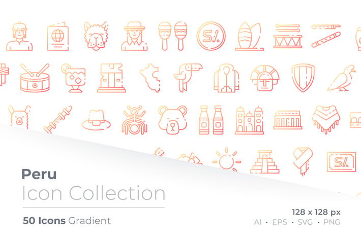 Peru Gradient Icon