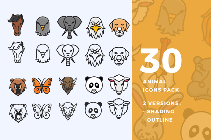 30 Animal Icon Pack