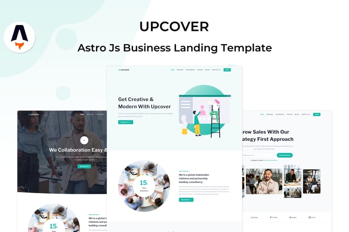 Upcover - Astro Js Business Landing Page Template