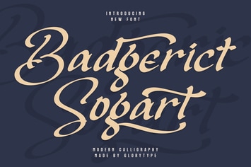Badgerict Sogart Modern Calligraphy Font