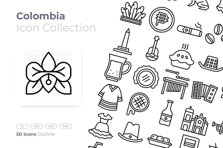 Colombia Outline Icon