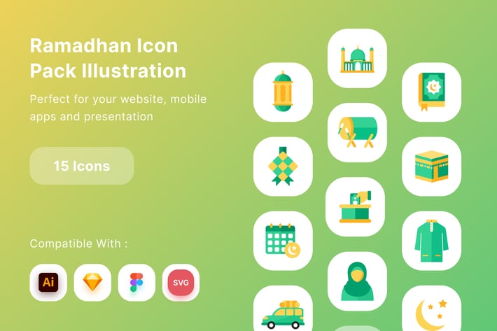 Ramadhan Icon Pack Illustration