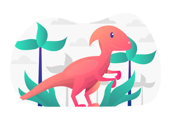 Parasaurolophus Flat Illustration