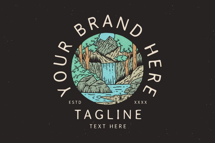 natural vintage badge design