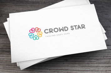 Crowd Star Logo Template