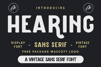 Hearing - Vintage Sans Serif Font
