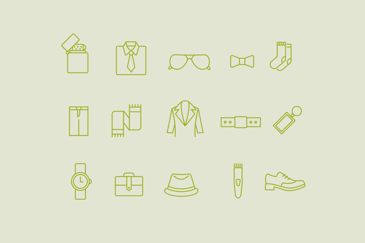 15 Mens Accessories Icons