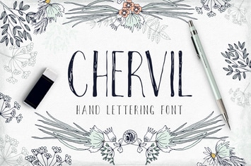 Chervil hand lettering font