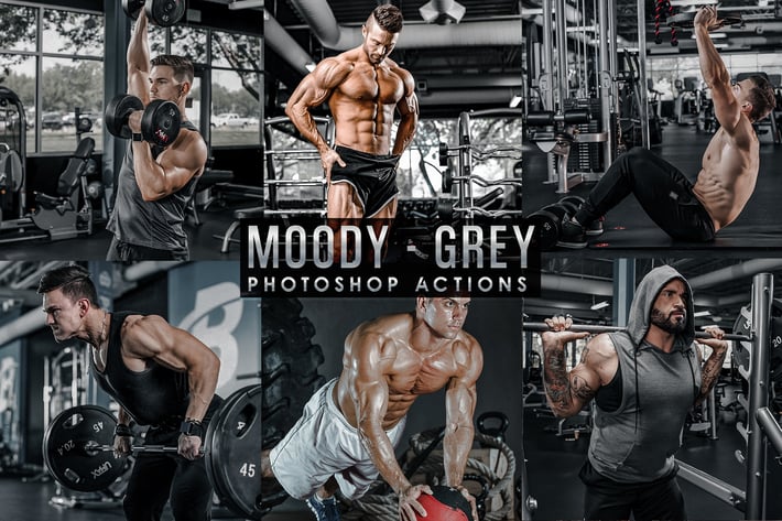 Moody - Grey Photoshop Actions 