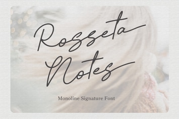 Rosseta Notes - Monoline Signature Font
