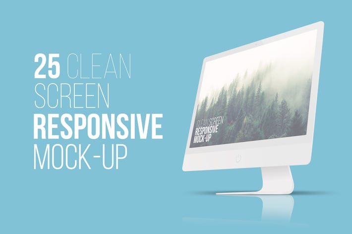 25 Clean Screen Responsive Mockups